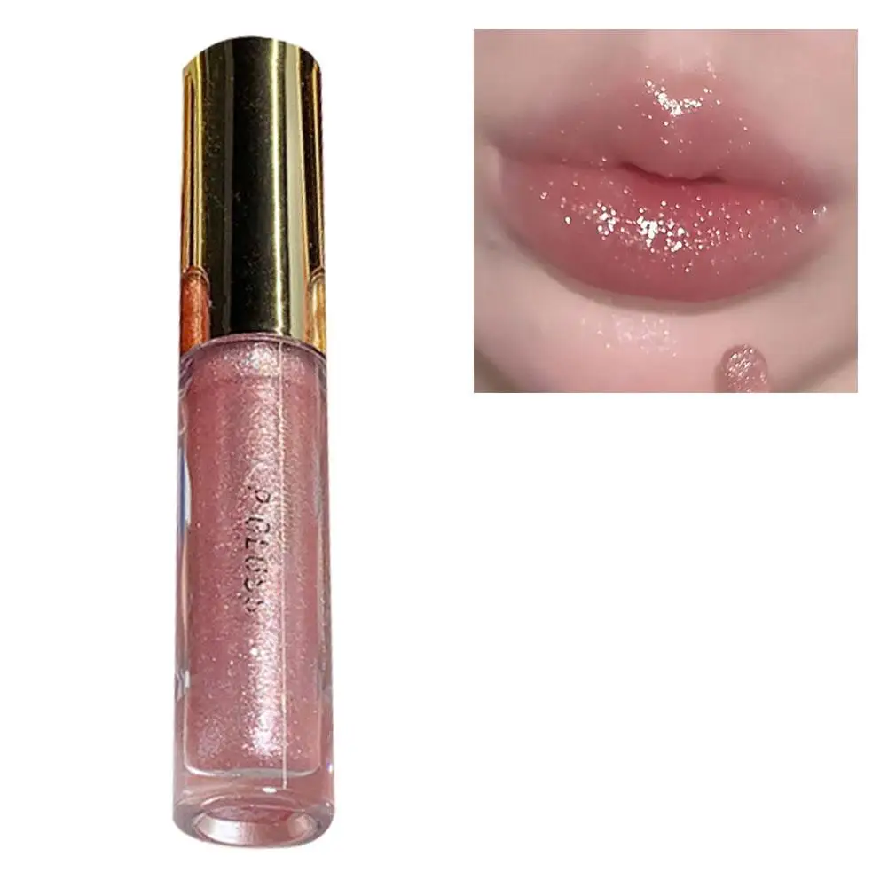 Brilho Labial de Longa Duração, Brilho, Espumante, Impermeável, Hidratante, Bálsamo, Maquilhagem, Óleo Plumper, Cristal, Espelho, Geleia, N2H3