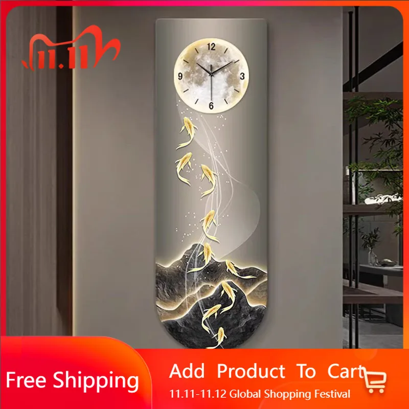 

Реплика настенных часов для гостиной, роскошный интерьер, эстетический дизайн, бесшумные настенные часы, ресторанное шоу, украшение комнаты Wanduhr