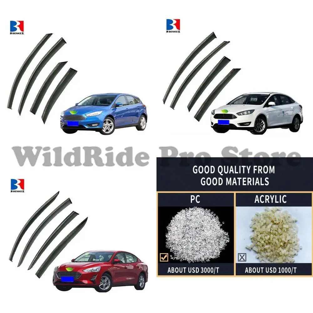 

1 set For FORD FOCUS SEDAN 2005-2019 High End Injection PC Car Accessories windows Visor