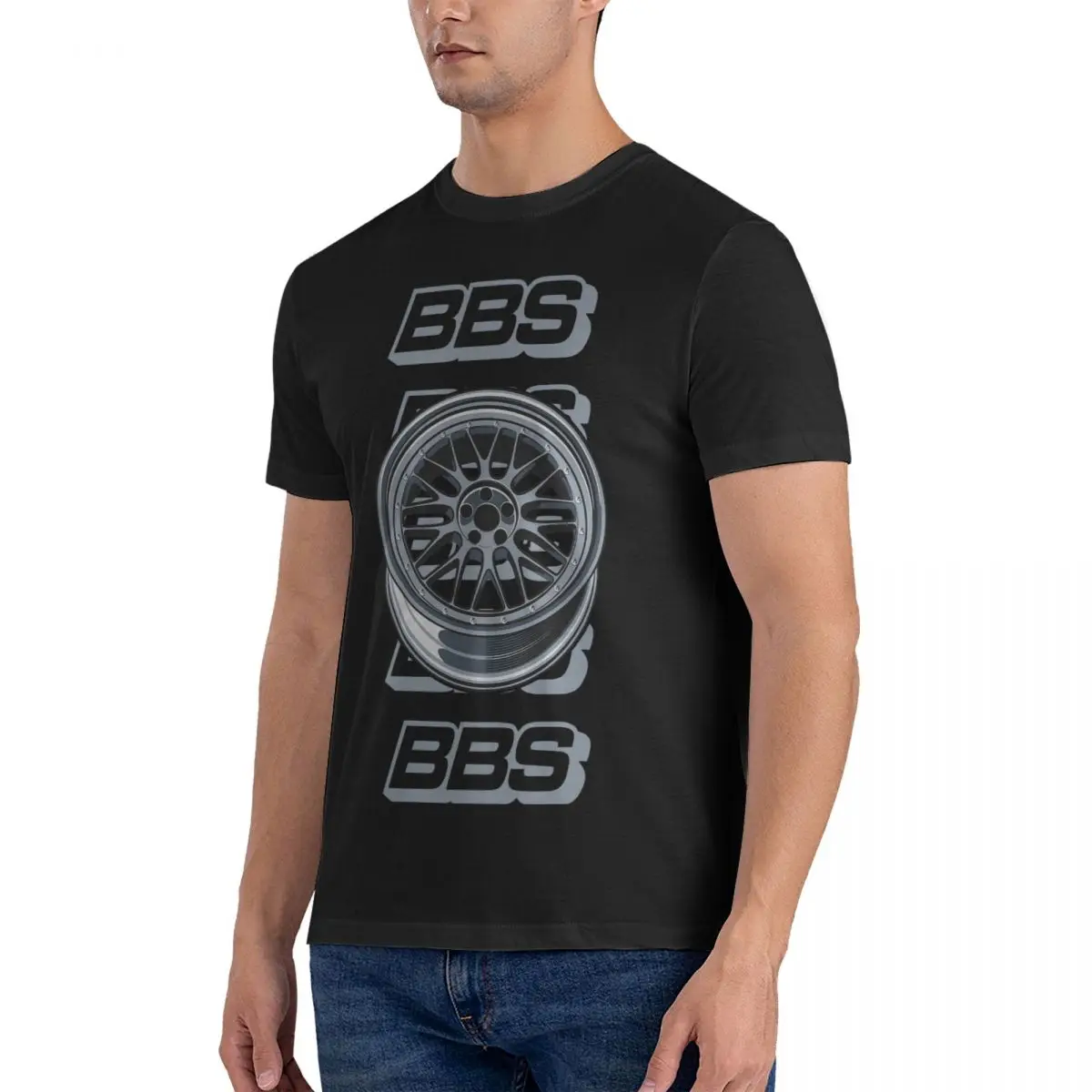 BBS Rim Racing Wheel Car Men T Shirts J-JDM Awesome Tee Shirt Short Sleeve O Neck T-Shirt 100% Cotton Party Clothes