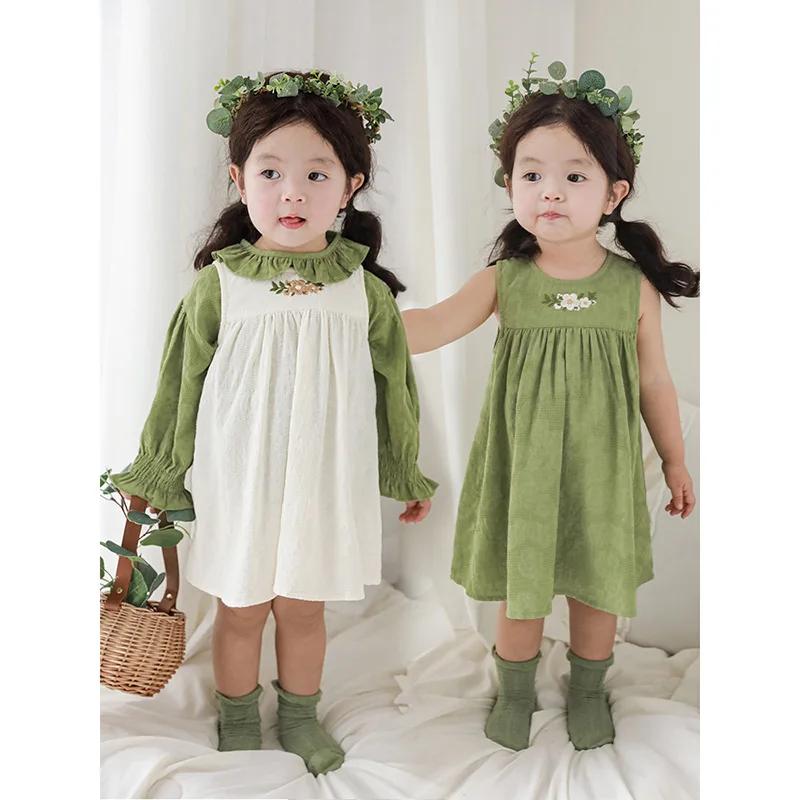 

Girls' Embroidered Suit Spring New Fashion Princess Dress Children's Doll Shirt