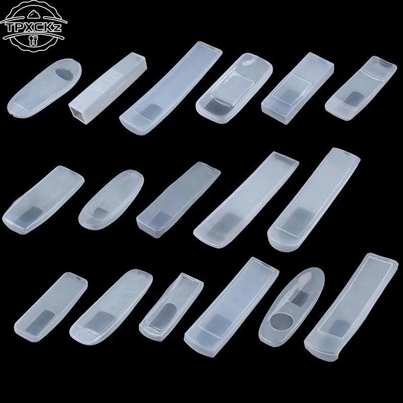 1pc Transparent Dust Protect Protective Storage Bag Portable Silicone Air Condition Control Case TV Remote Control Cover