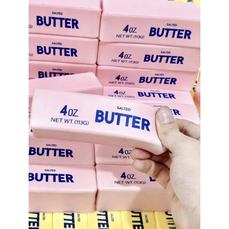 Juguete Antiestrés de Silicona con Forma de Barra de Crema de Fresa Rosa, Juguete Sensorial de Rebote Lento para Adolescentes