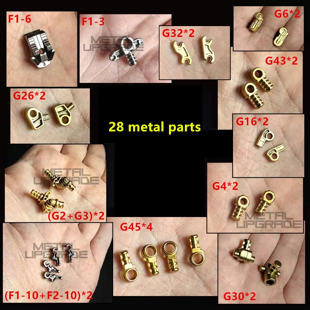 Reinforced metal modified parts 28 pcs set for MGEX 1/100 ZGMF-X20A Strike Freedom D056