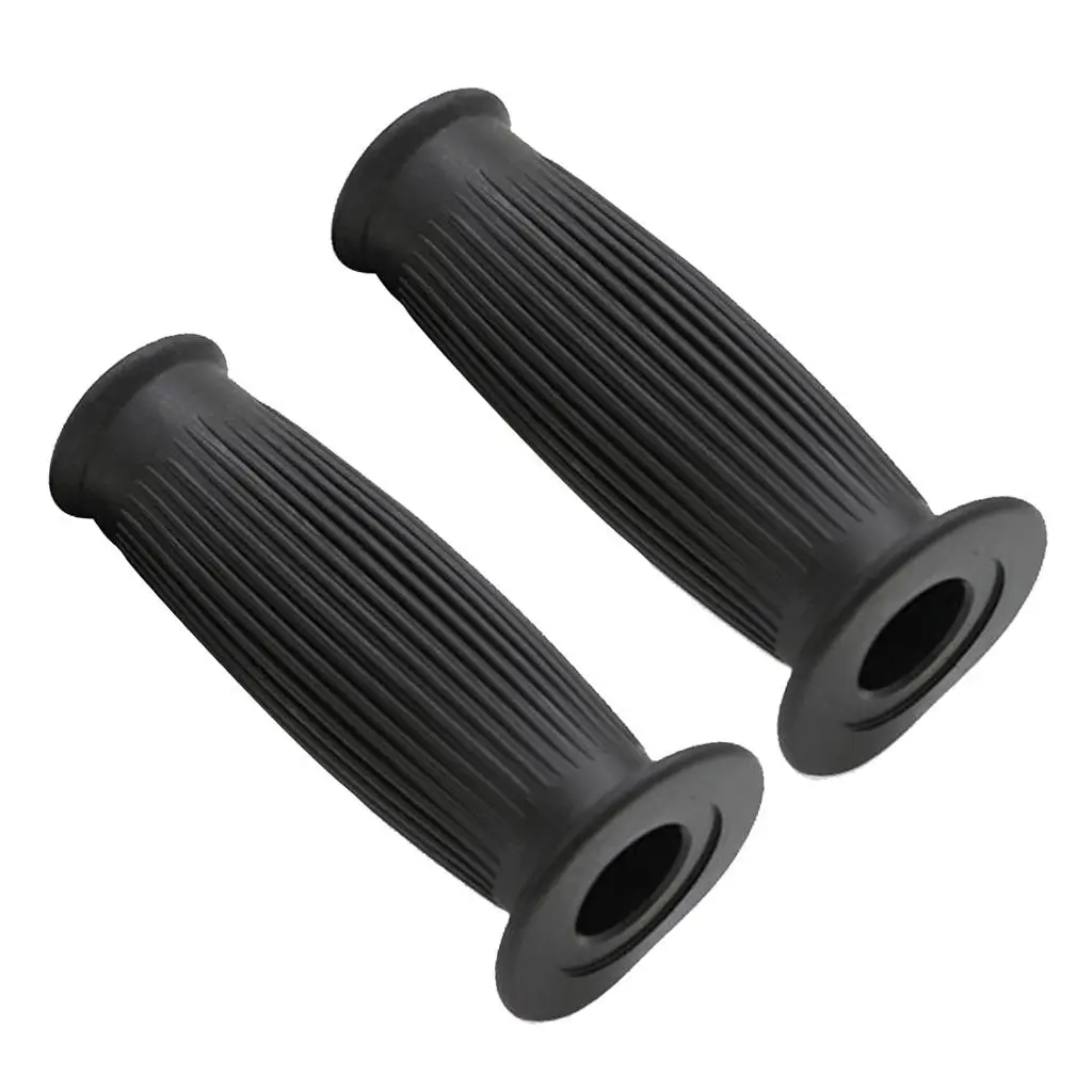 Motorcycle Handlebar Accessory Rubber Hand Grips Retro Style Non Slip for Chopper Bike 
