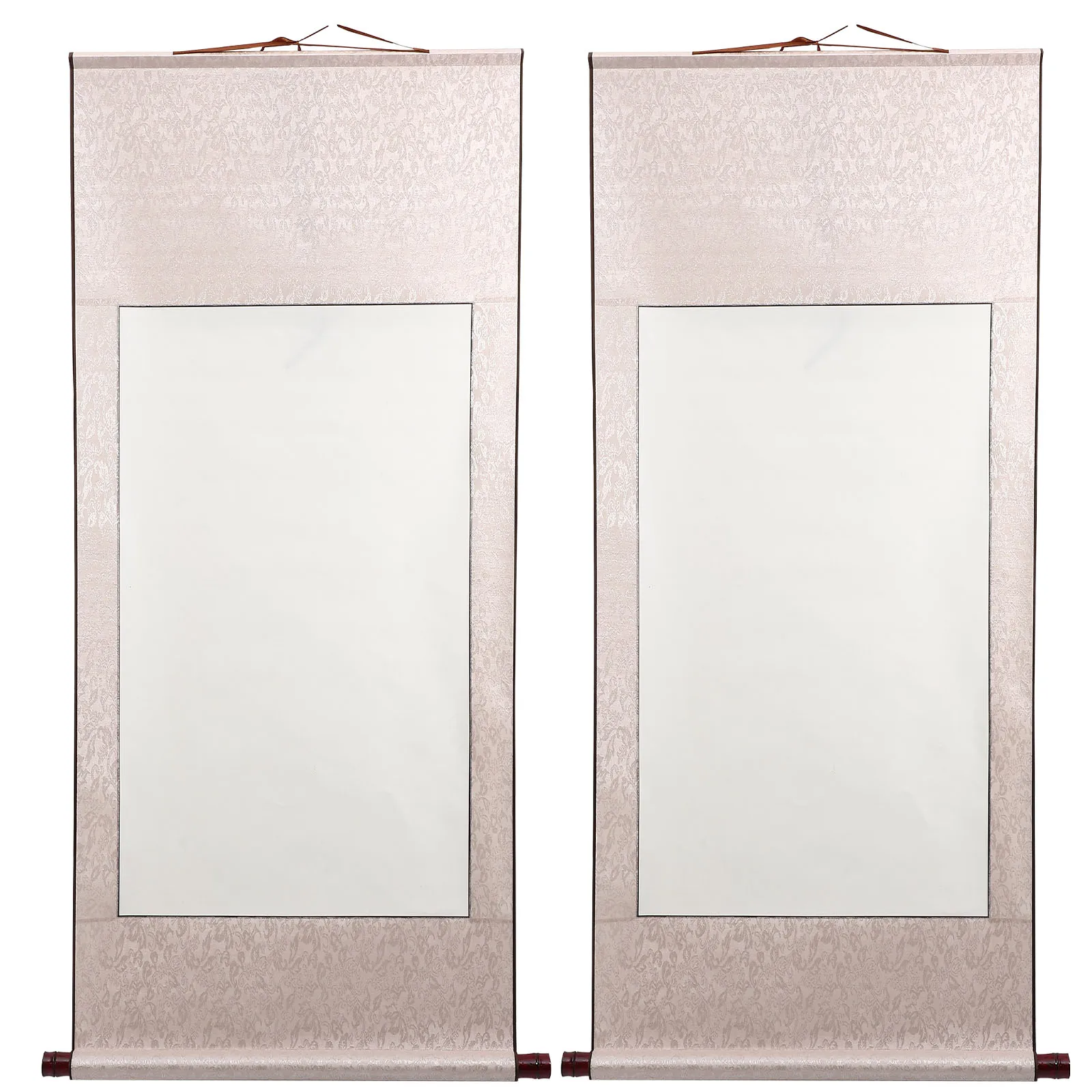 

2Pcs Portable Blank Calligraphy Scroll Paper Professional Chinese Painting Supply Home Decor Wall Mounting Art Accessory