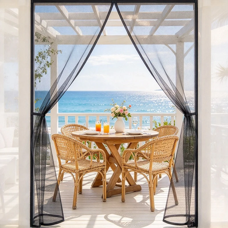 Premium Magnetic Screen Door with Heavy-Duty PP Nano Mesh, Hands-Free Auto-Close, Easy Installation for Bug Protection