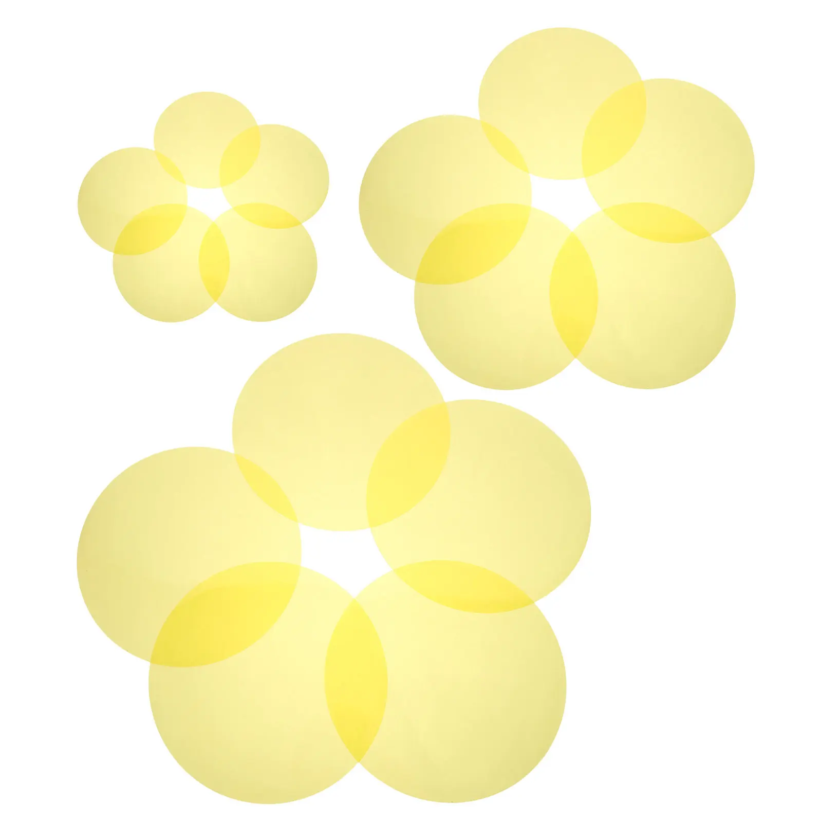 15Pcs Adhesive Light Color Filters Yellow Warm Light Film Sheets High Transmission Plastic Diffuser Sheets for Spotlight LED
