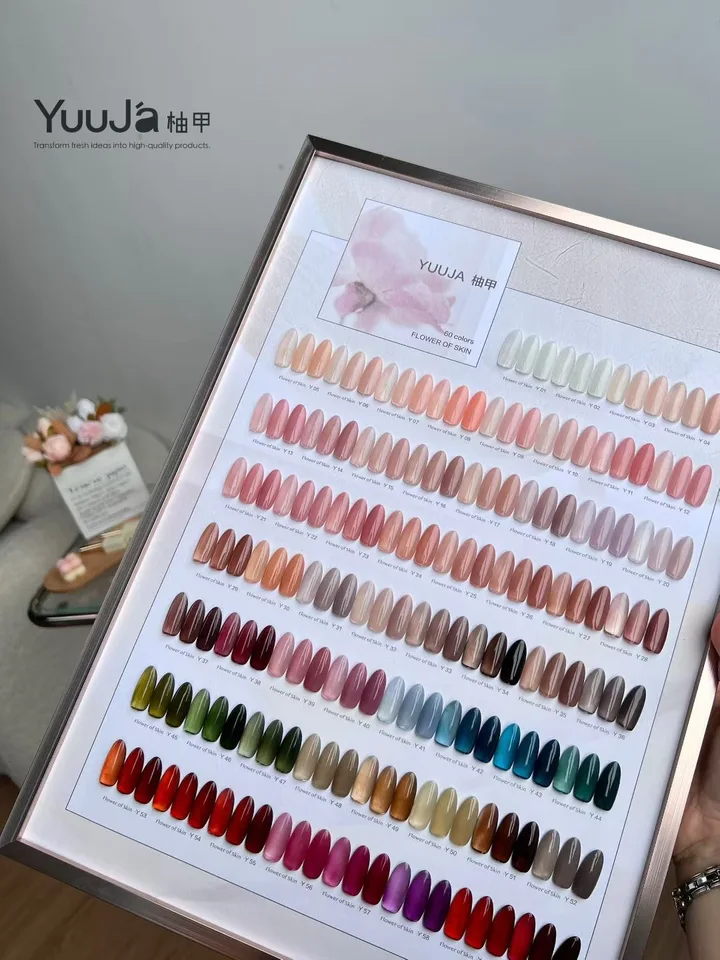 YUUJA 2025 New Hot Sale 60 Colors Jelly Color Nail Gel Set Fashion