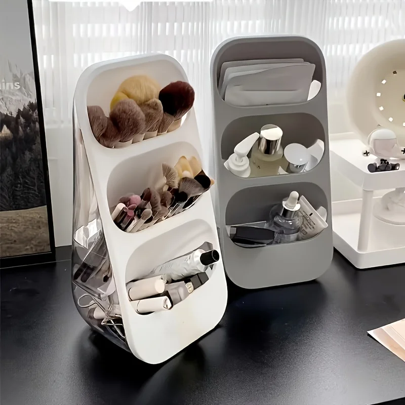 Kosmetik-Aufbewahrungsbox, Aufbewahrung für Make-up-Pinsel, Aufbewahrungsregal mit großem Fassungsvermögen für die Arbeitsplatte, geeignet für die Aufbewahrung von Make-up-Utensilien im Schminkstudio.