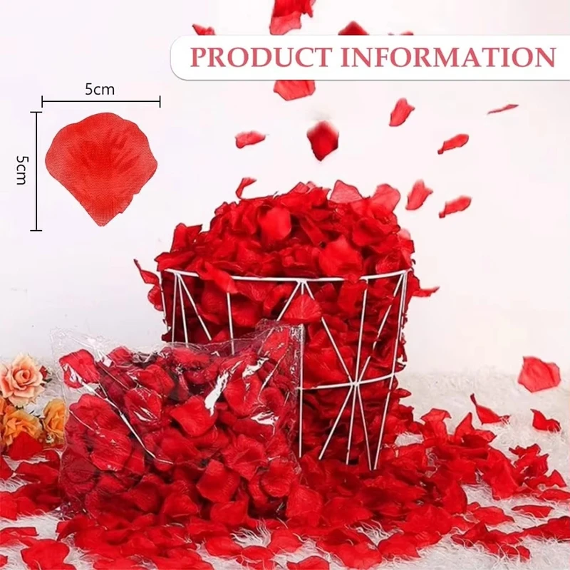 500-20000Pcs Colorful Artificial Fake Rose Petals Red White Pink Roses Petal Flowers Romantic Wedding Party Valentine Decoration