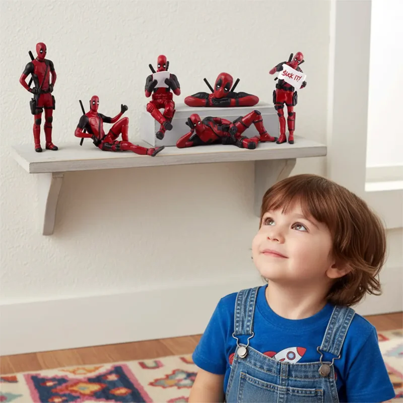 6 Stück Anime Deadpool Actionfiguren X-Men Auto Büro Zuhause Mini Handheld-Anhänger Lustige Niedliche Kindergeburtstags-Geschenke – Detail 5