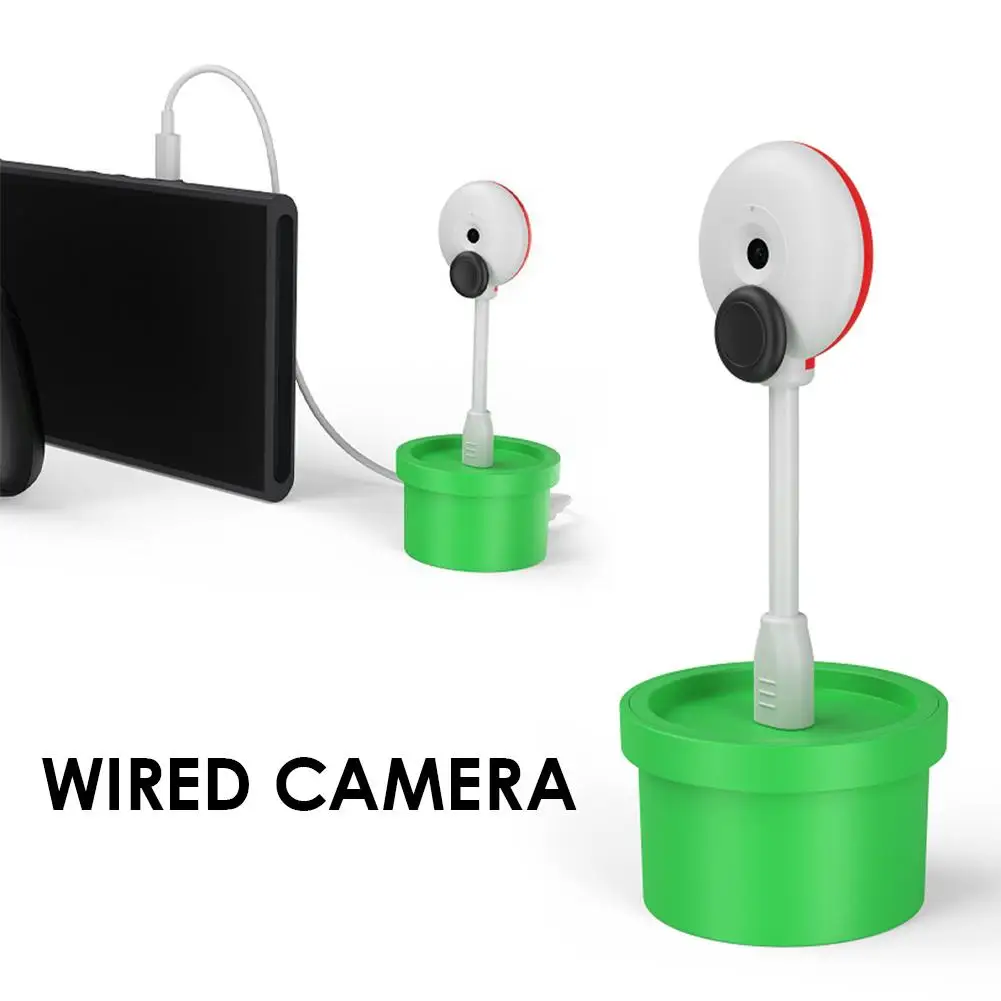 Scene Projection HD Camera for Nintendo Switch 2 Game Console Accessories  Water Drainage Style Base Holder with Data Cable