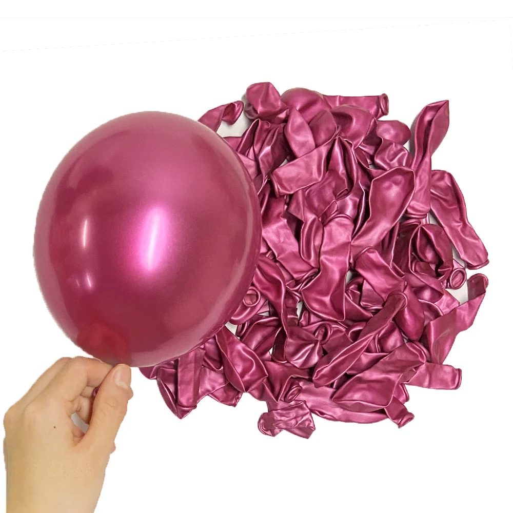 5/10/18 Zoll Metall Geburtstagsballons Metallic Blau Grün Silber Chrom Roségold Ballon Babyparty Hochzeit Weihnachtsdekoration – Detail 6
