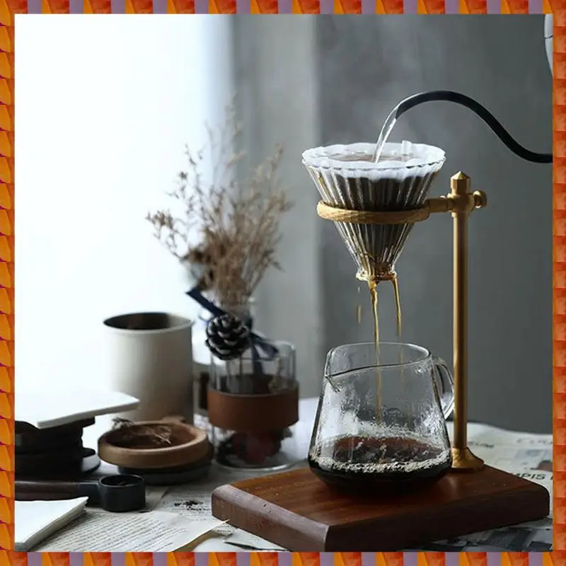 

Pour Over Coffee Dripper Stand Pour Over Coffee Dripper Adjustable Coffee Filter Stand Holder With Wooden Base