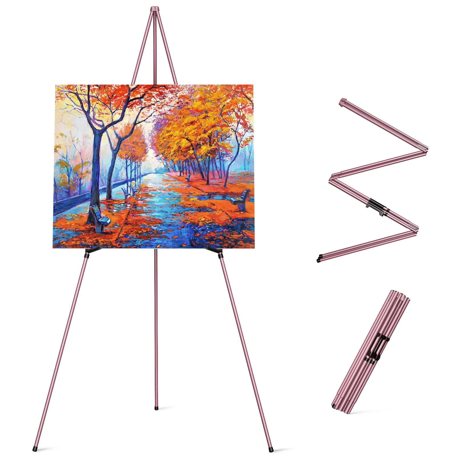 

Portable Easel Artist Painting Adjustable Height Holder with Buckle Tripod Display Stand for Craft Supplies Art Poster