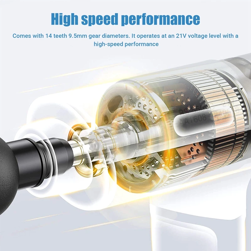 Motor de CC RS550 de 21V, engranaje de 14 dientes y 9,5 Mm para Mini motosierra, Motor eléctrico, taladro, accesorios de herramientas eléctricas recargables