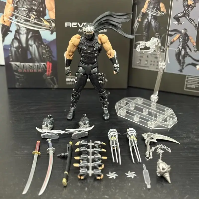 

Горячее высокое качество Ryu Hayabusa Kaiyodo Revoltech Amazing Yamaguchi Ninja Gaiden аниме фигурка модель на заказ праздничные подарки