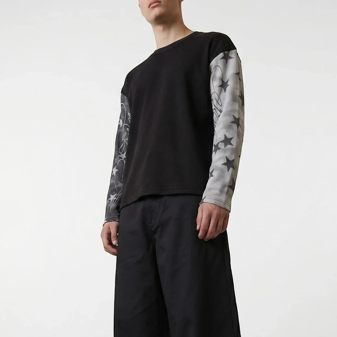 Herbst- und Winter-Dark-Punk-Stil Neues Langarm-Retro-T-Shirt für Männer und Frauen – Detail 2