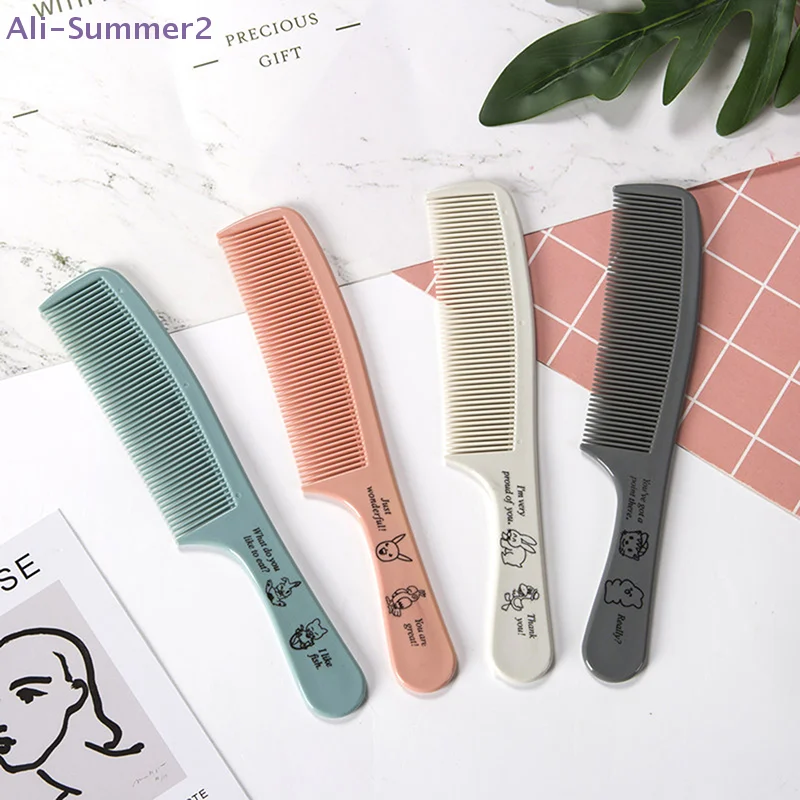 {Summer2} Adorable Cartoon Print Comb Hairbrush Plastic Colourful Girls Women' Hairdressing Comb Hair Care Styling Tools