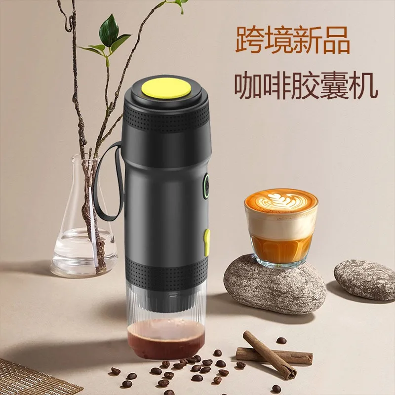 2 Packs of Heated American-Italian Espresso Coffee Machine, Large and Small Capsule Coffee Powder Three-in-one