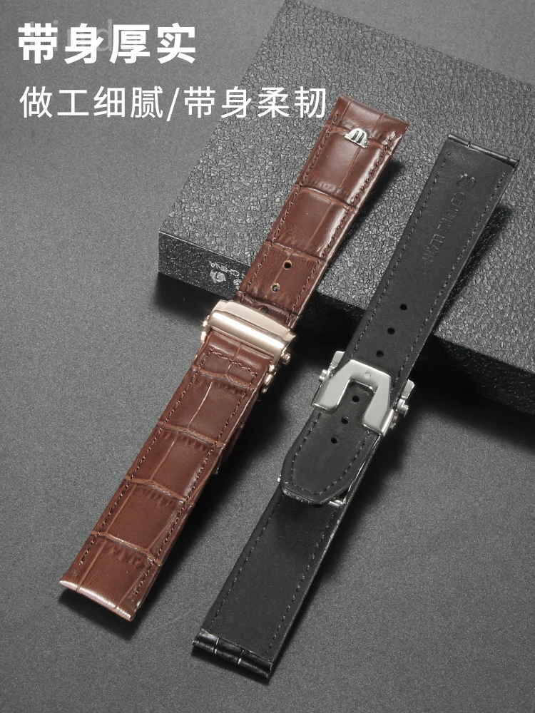 Untuk Aimei tali jam tangan kulit asli pria berbentuk bulan memungkinkan kami Mp6347 Bentao aksesori gelang jam 22mm tali pergelangan tangan