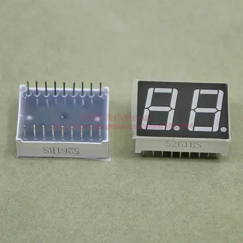 100pcs LED Display 5621BR 5621AR 0.56 Inch 2 Digits 7 Segment Red LED Display 18 Pins Share Common Anode Cathode Digital Display