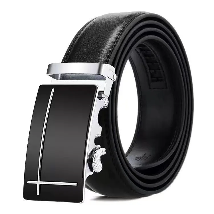 Ceinture pour hommes d'affaires de mode véritable marque de luxe ceinture boucle en métal ceinture en cuir PU de haute qualité ceinture souple avec pantalon Cargo jean