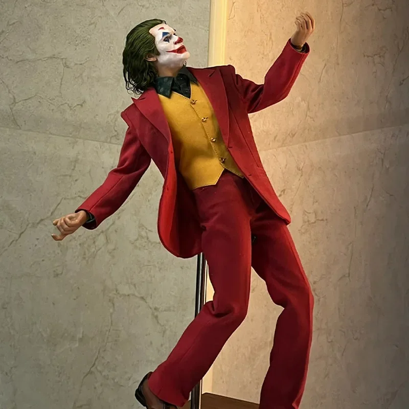

Red and Orange Joker Costume Adult Cosplay Moive Terror Clown Costumes Four Piece Red Suit with Trousers Shirt and Vest Plus