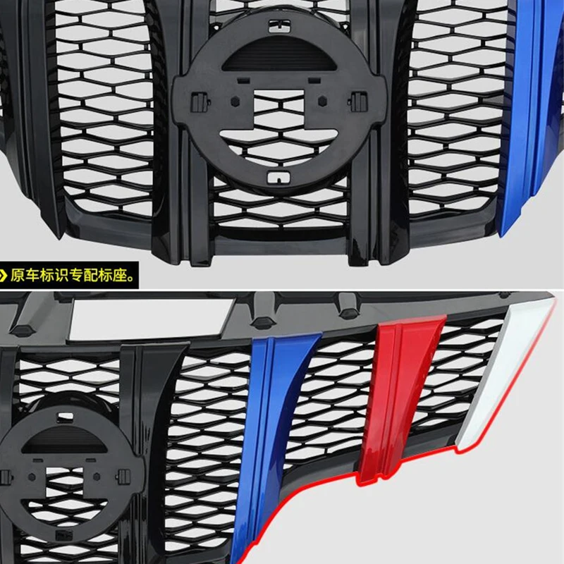 CEYUSOT FOR Nissan X-Trail Car Grille Decoration ABS Material Front Bumper Grills Spoiler Separator Accessories Refit 2014-2016