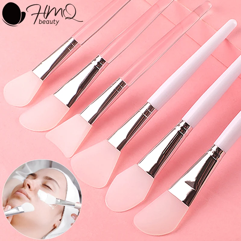 Juego de 4 Uds de cepillos de silicona para mascarilla Facial, cepillos flexibles para mascarilla de barro Facial, aplicador de cabeza óptica de diferentes formas para el cuidado de la piel del cuerpo de arcilla
