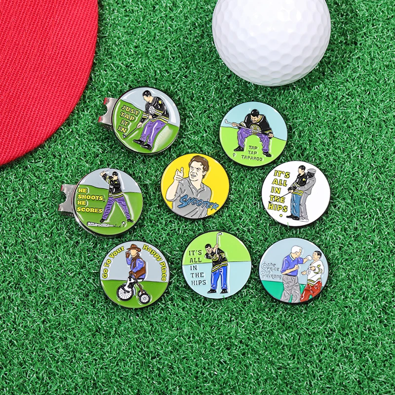 Golf Hat Mark Creative Patterns Ball Hat Clip Marker Magnetic Removable Golf Ball Position Mark Golf Accessories Golfer Gifts