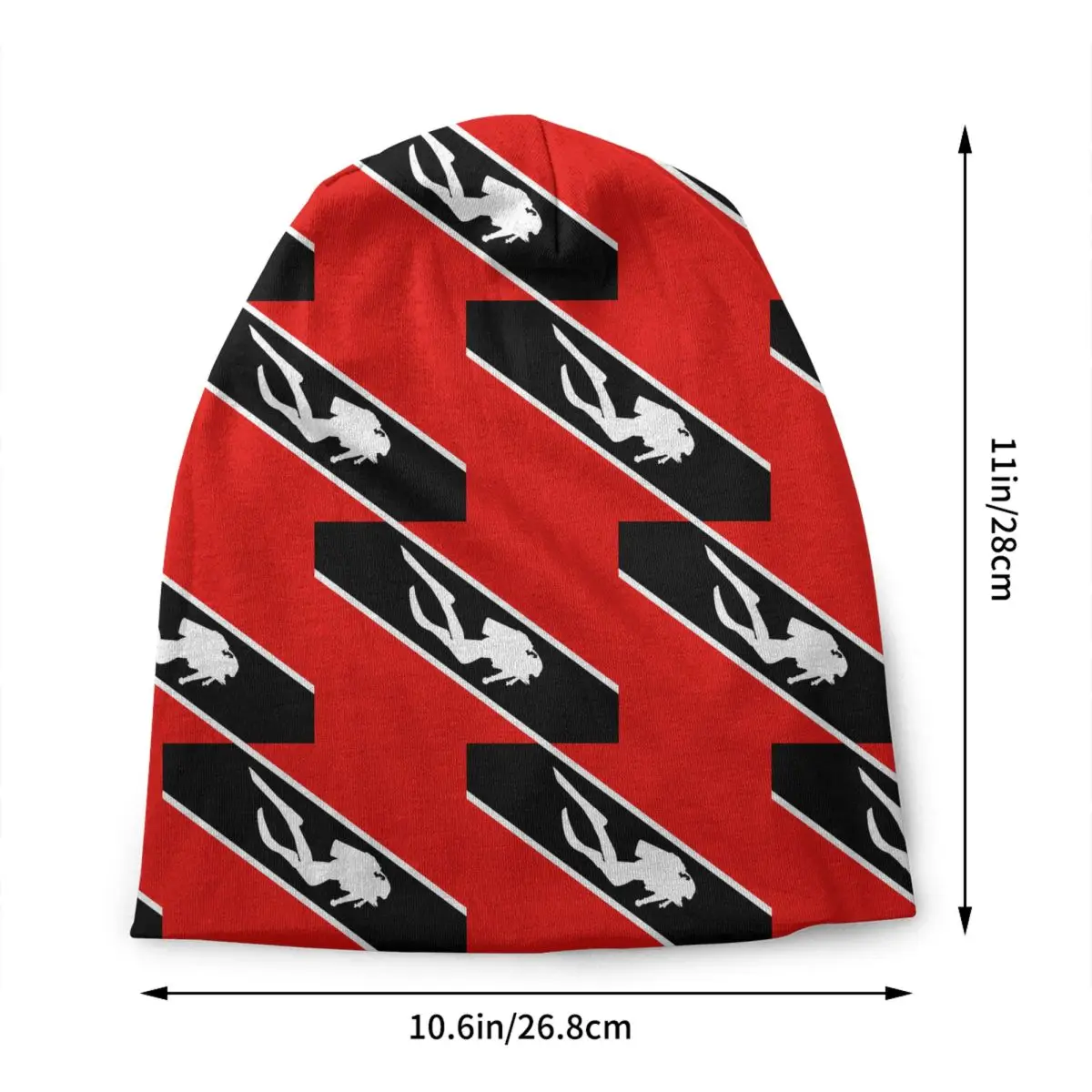 Custom Scuba Dive Flag Bright Warning Skullies Beanies Caps For Men Women Hip Hop Winter Warm Knitted Hat Adult Bonnet Hats