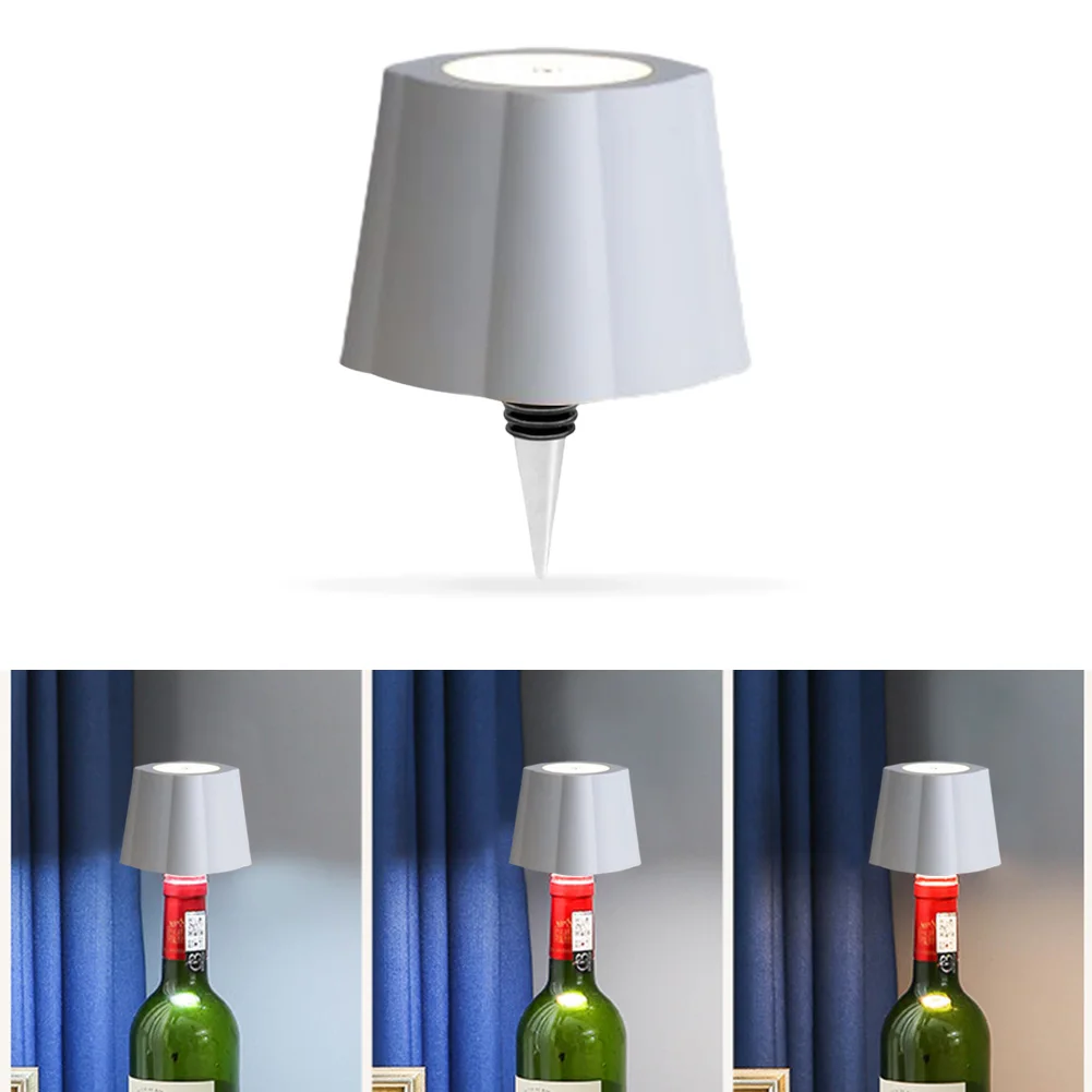 

Wine Bottle Lamp Creative Bottle Light 3 Colors Portable Desk Lamp Atmosphere Night Light for Bar Cafe House