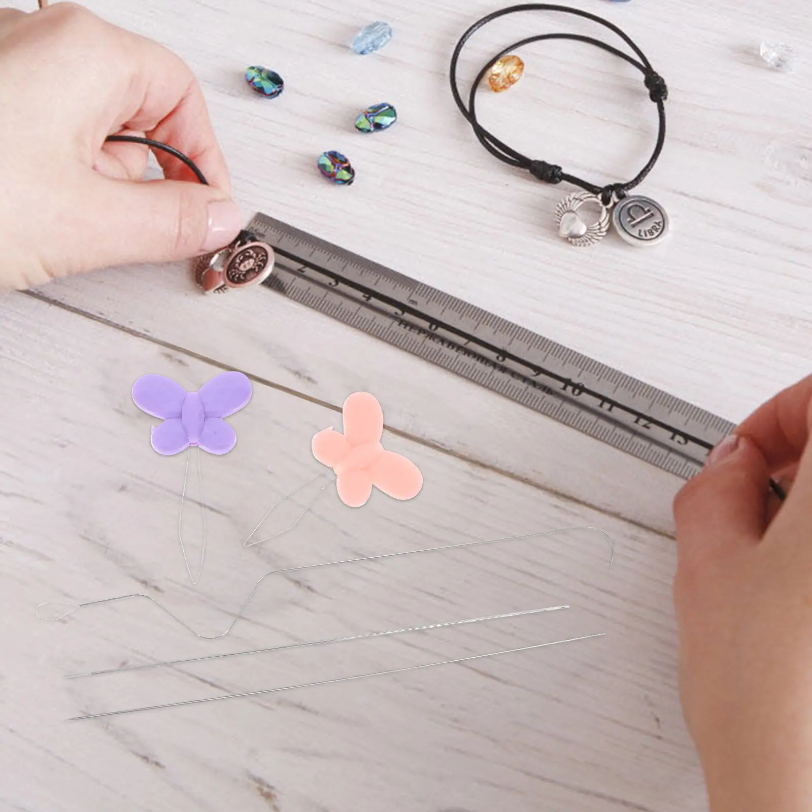 

1Set Bead Threading Tool Kit Curved Needles for Beading Projects DIY Jewelry Making Accessories Beading Needle Threader