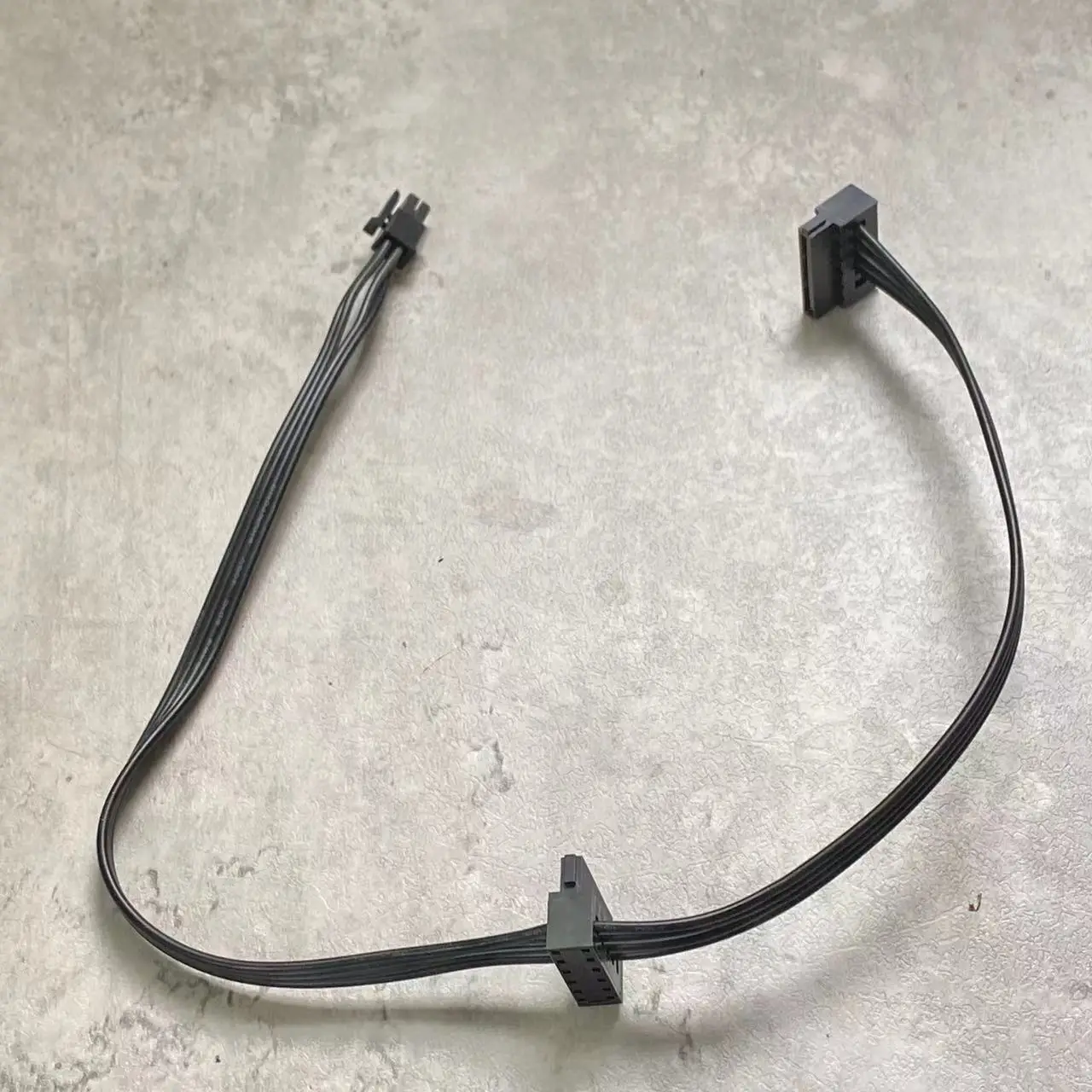 Untuk Lenovo Papan Utama Antarmuka Kecil 4Pin Ke Dua SATA SSD Kabel Catu Daya 1Pc 45CM Kabel MINI 4 Pin Putar 2 SATA Catu Daya