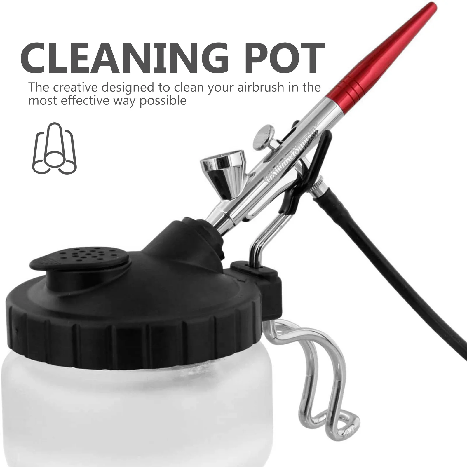 

1Pcs Spray Pen Cleaning Pot Effective Airbrush Cleaning Kettle for Multi-Color Painting Debris Removal Tool Spray Pen Cleaner