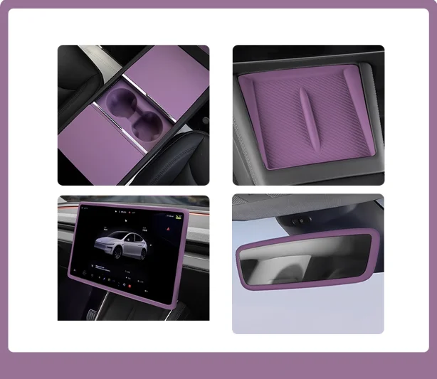 

For Tesla Model Y Juniper 2025 Model 3 Highland Wireless Charging Mat Water Cup Holder Anti- slip Car Interior Accessories