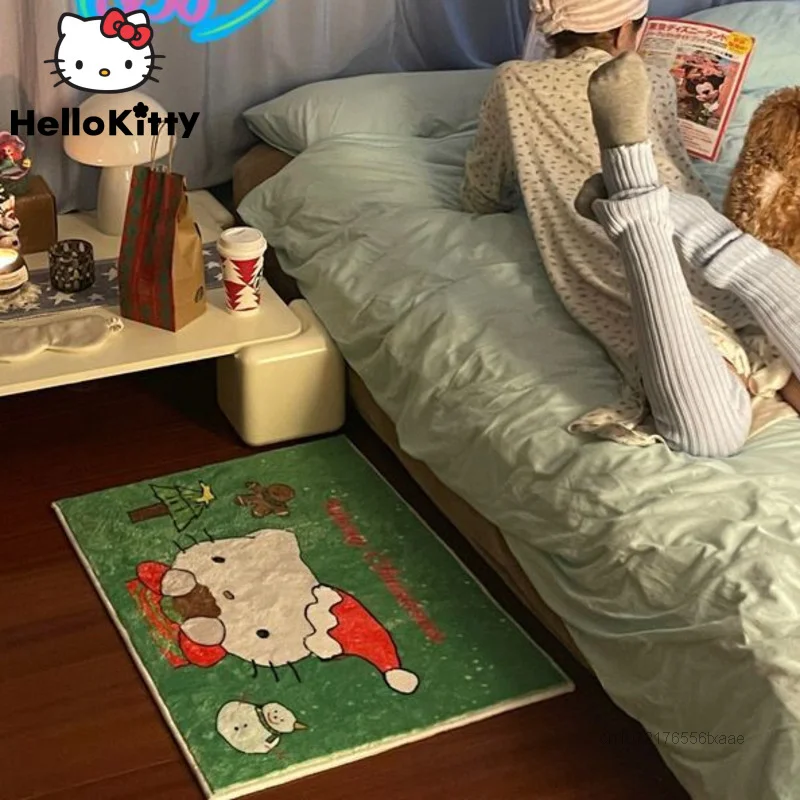 Sanrio Hello Kitty Y2k Room Decor Plush Rug Accessories Bedroom In Kitchen Bathroom Mat Women Living Room Christmas Cute Carpet 