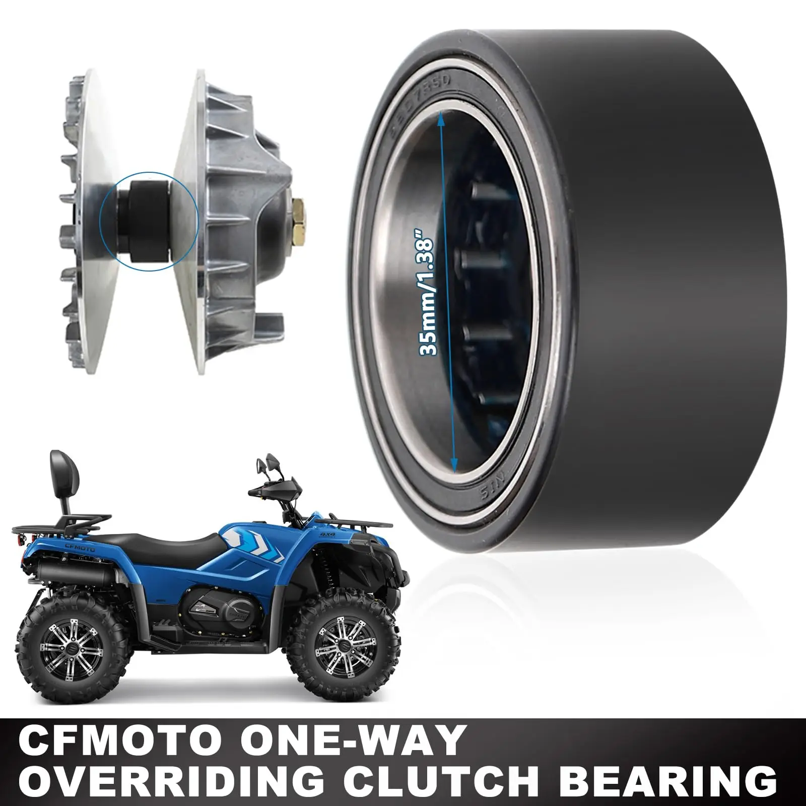 CFmoto One-Way Overriding Clutch Bearing Compatible with Cforce 400 CFORCE 500 CFORCE 600 OEM Parts Number 0GR0-051300  UFORCE