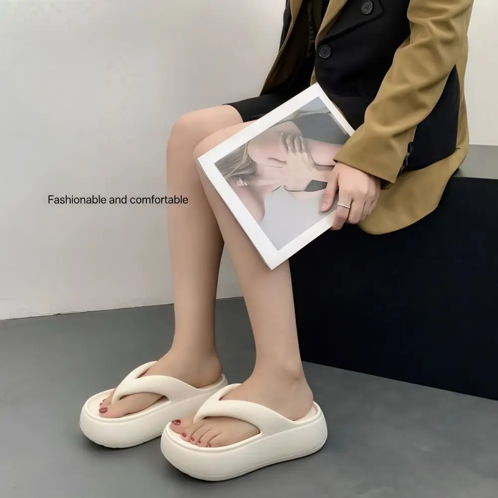 Höhenverstellbare Plateau-Slipper 5CM EVA Weiche Sohle Strand-Sandalen Leichte Geruchshemmende Damen-Flip-Flops für Alltägliche Outfits – Detail 11