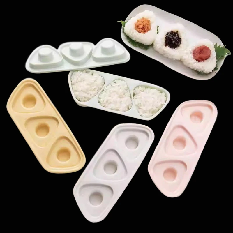DIY Sushi Mold Lunch Triangle Rice Ball Lunch Box Onion Rice Ball Food Press Triangle Sushi Making Mold Sushi Set Kitchen Tools