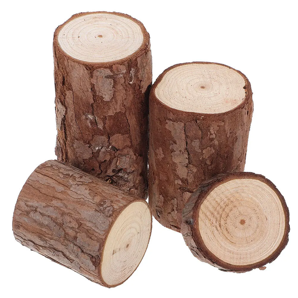 4 قطعة ديكور جذع الخشب الطبيعي لموئل الحيوانات الصغيرة جذوع خشبية جذع شجرة للهامستر استكشاف ممارسة مخبأ الحيوانات الأليفة