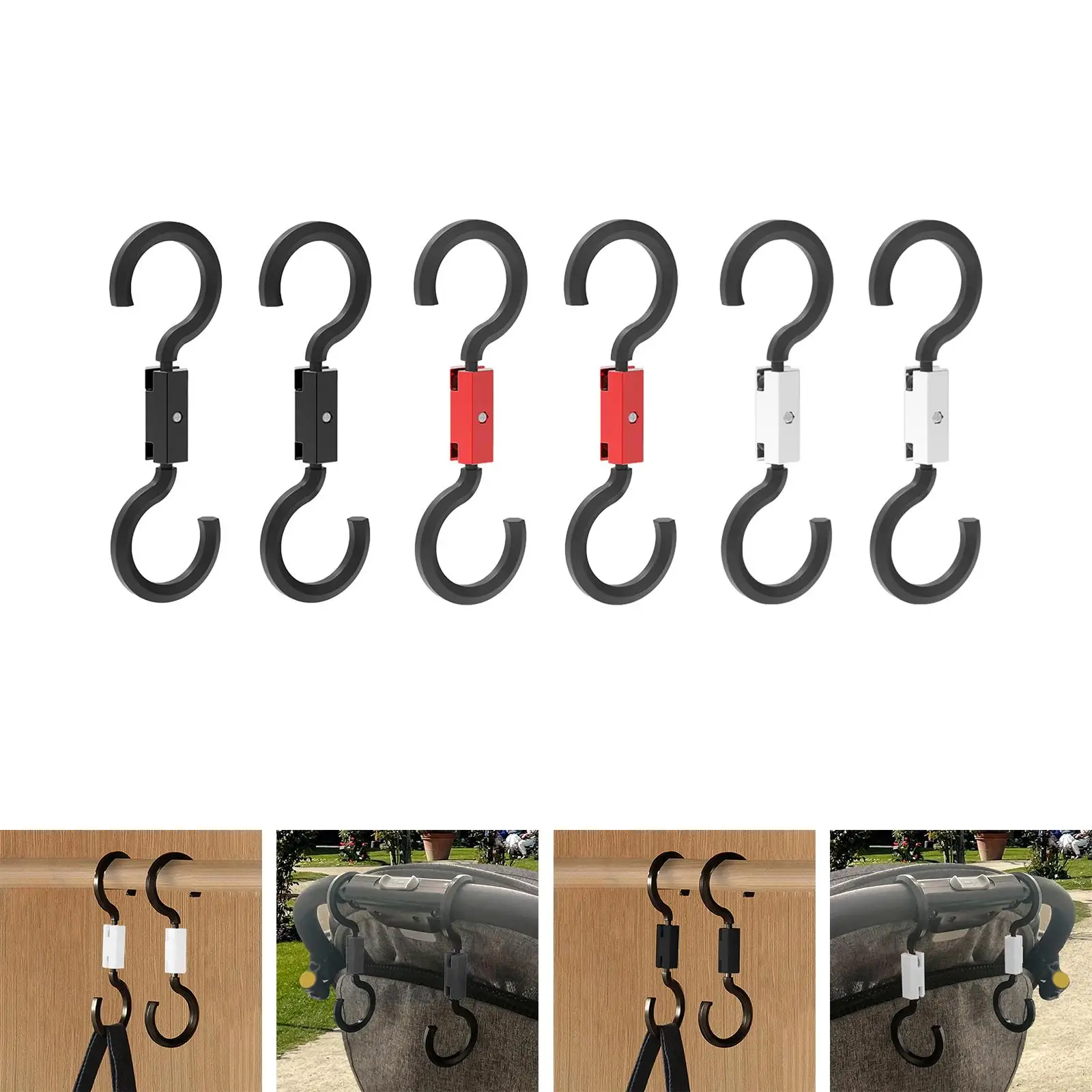 

Vehicle Seat Back Hooks High Load Capacity ABS Material Backseat Hanger for Bags Coats Bottles Easy Installation