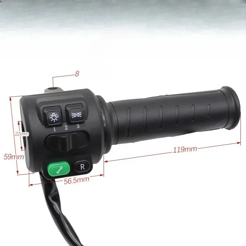 Conjunto de interruptor de manillar para motocicleta y vehículo eléctrico, manillar giratorio integrado, nuevo, superven