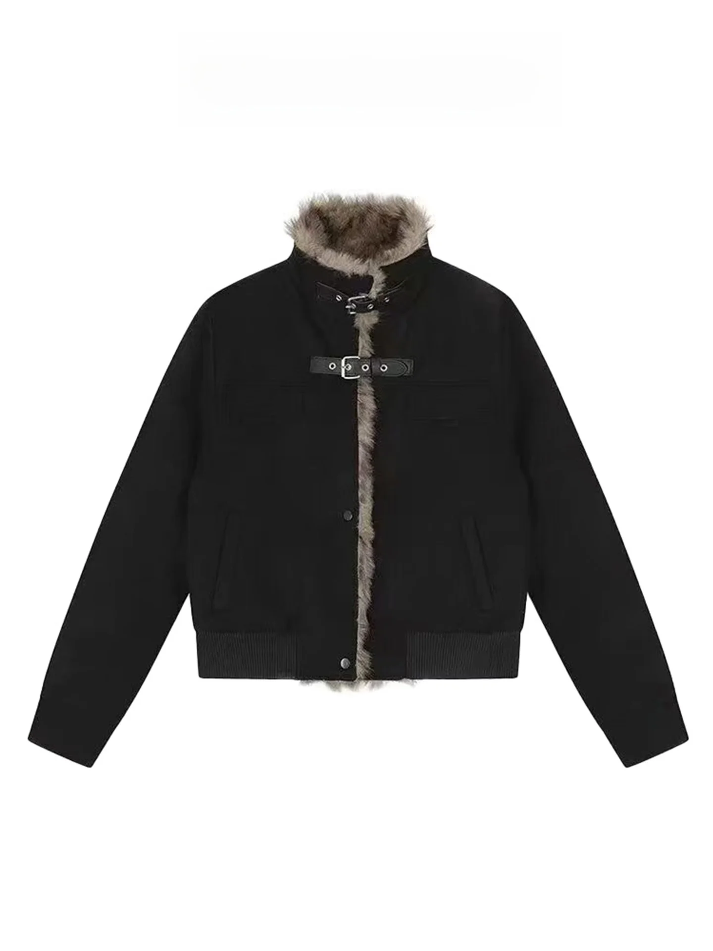 

Женское замшевое пальто с утеплителем из хлопка, винтажное, длинное, с воротником-стойкой и застежкой на пуговицы