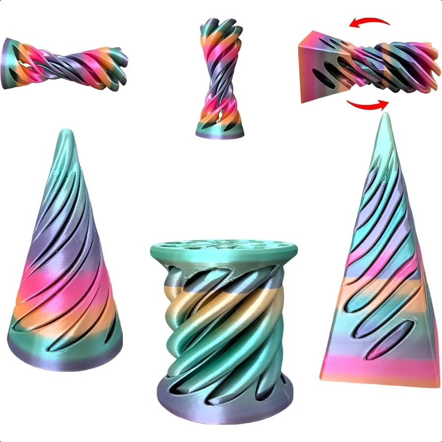 

3 Packs Impossible ConeSpiral Cone Fidget Toy Impossible Cones passthrough Impossible Pyramid for Relaxing Spiral Fidget Toy pa