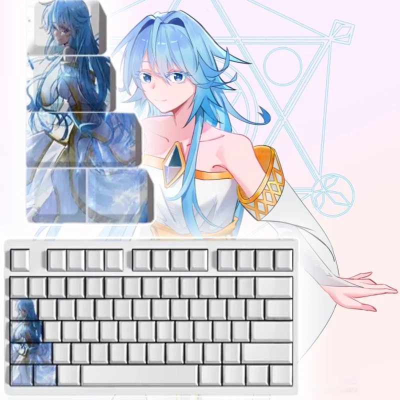 Alphelia Theme Anime Keycaps PBT Material Mechanical Keyboard Original PC Gaming Keyboard Collection Gifts Customized Keycaps
