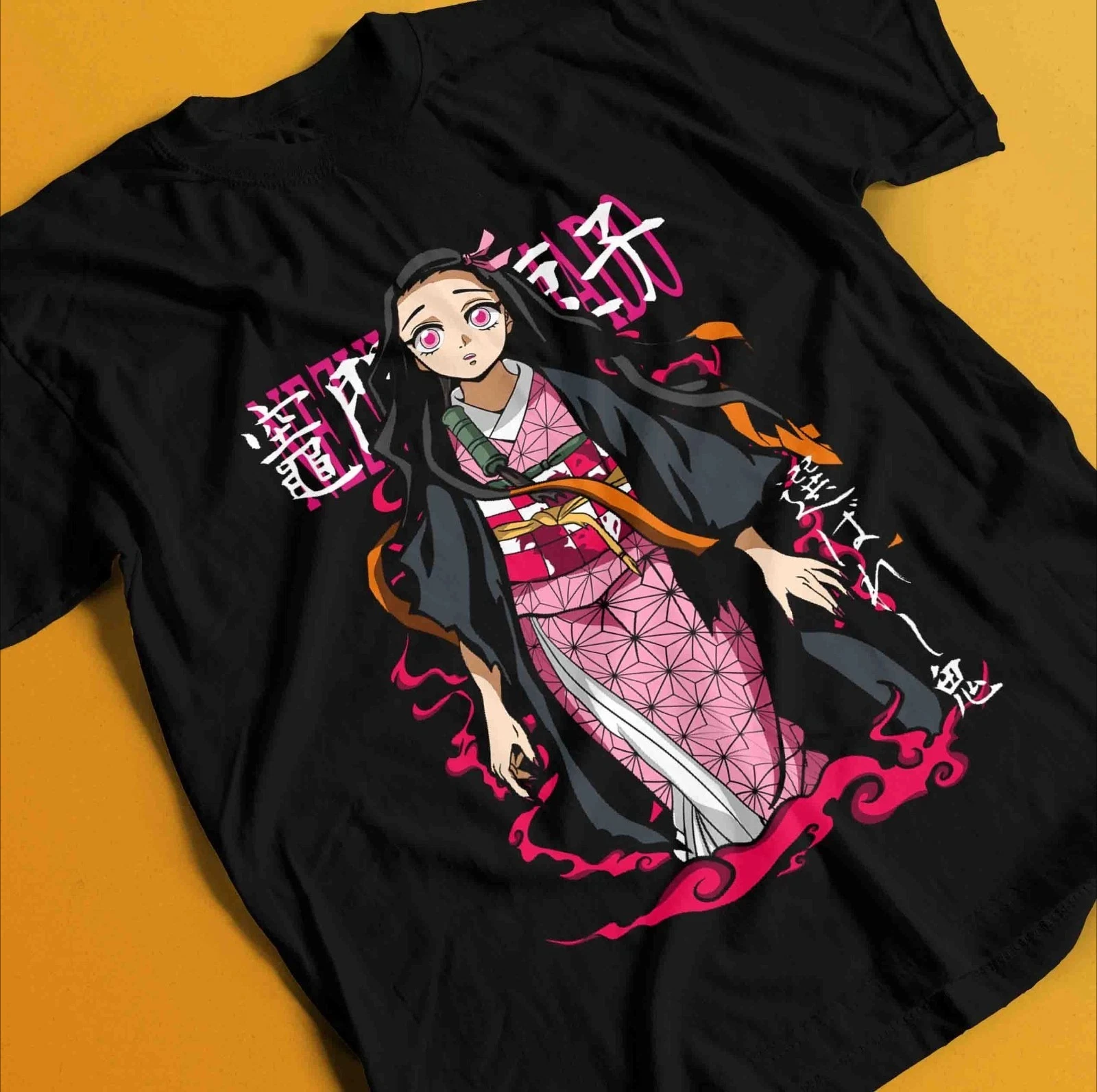 Sommer-Demonenjäger-Shirt Nezuko Tsar Tanjiro T-Shirt Muzan Doma Tee Inosuke Zenitsu Herren-T-Shirt mit Rundhalsausschnitt und kurzen Ärmeln