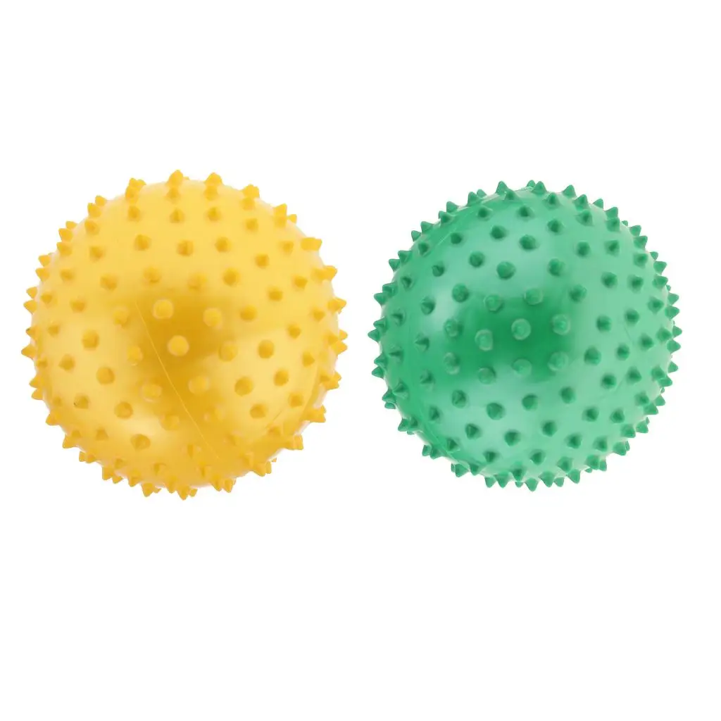 2 pçs 6 Polegada pvc inflado knobby saltando bolas massagem bola sensorial crianças brinquedo